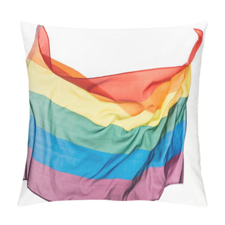 Personality  Lgbt Pride Rainbow Flag Isolated On White Pillow Covers