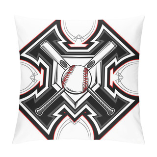 Personality  Baseball Softball Bats Graphic Vector Template Pillow Covers