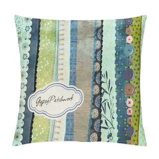 Personality  Gypsy Patchwork, Hand-Painted Background Pillow Covers