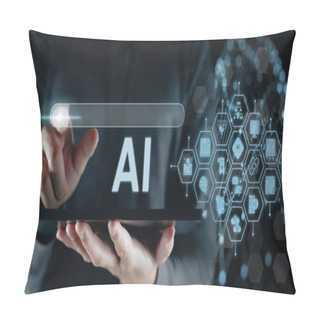 Personality  AI Artificial Intelligence, Digital Marketing Image, Online Marketing Image Pillow Covers