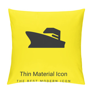 Personality  Battleship Minimal Bright Yellow Material Icon Pillow Covers
