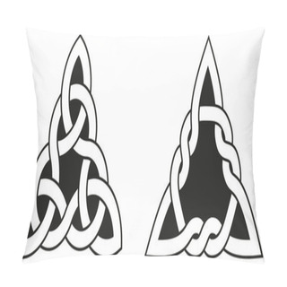 Personality  Two Celtic Triangle Knots Pillow Covers