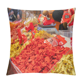 Personality  Ayu Flakes Sold On The Street During Chinese New Yea Pillow Covers