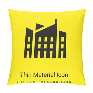 Personality  Architecture Minimal Bright Yellow Material Icon Pillow Covers