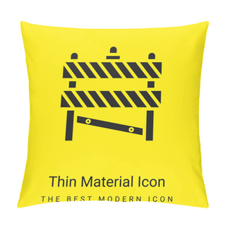 Personality  Barrier Minimal Bright Yellow Material Icon Pillow Covers