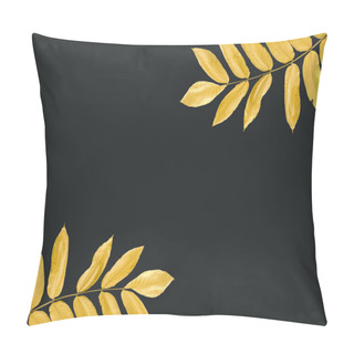 Personality  Twigs With Yellow Autumn Leaves  Pillow Covers