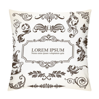 Personality  Vector Set Of Calligraphic Design Elements Pillow Covers