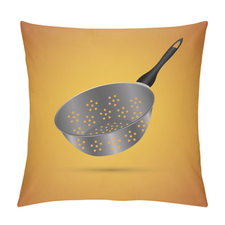 Personality  Colander On An Orange Background Pillow Covers