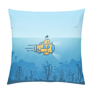 Personality  Underwater Yellow Submarine  Pillow Covers