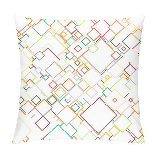Personality  Abstract Colored Background, Square Design Vector Illustration Pillow Covers