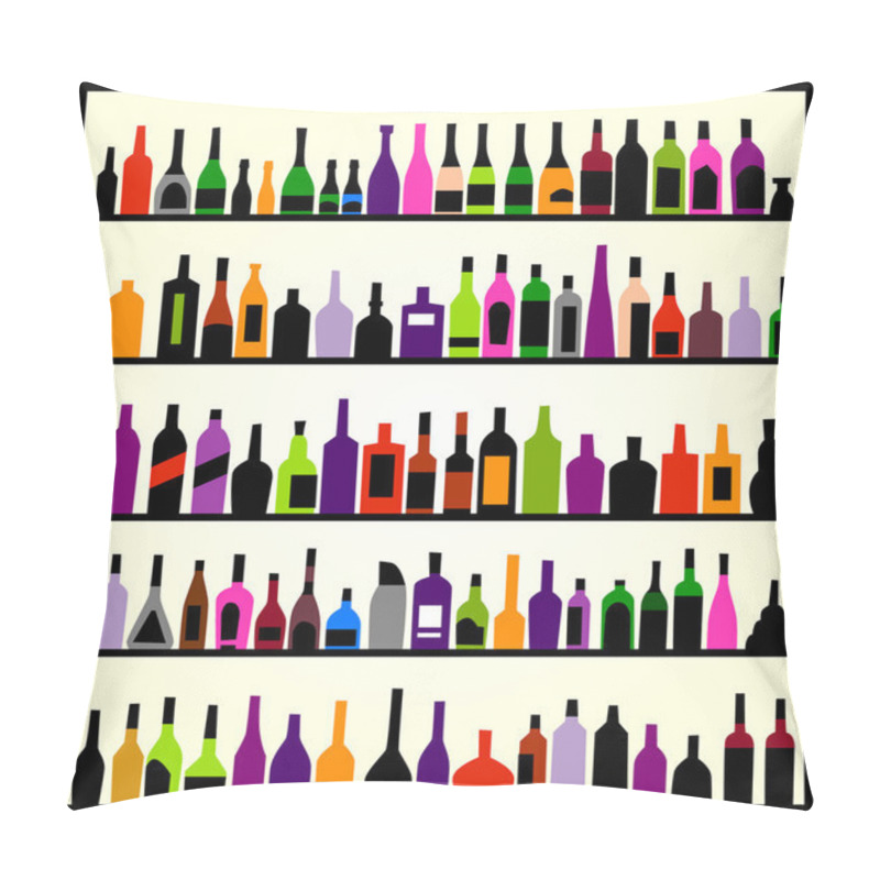 Personality  Alcohol bottles on the wall pillow covers