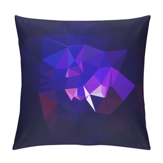 Personality  Vector Low Poly Background. Abstract Diamond Background In Violet And Blue Colors Pillow Covers