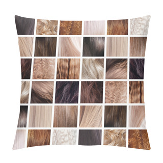 Personality  Collage, Hair Colors Set Pillow Covers
