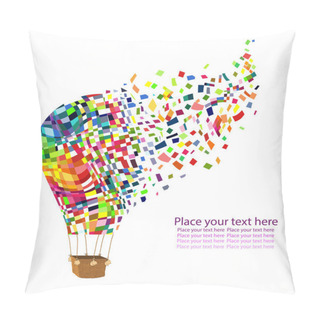 Personality  Hot Air Balloon With Bird Pillow Covers