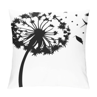Personality  Dandelion - Minimalist And Flat Logo - Vector Illustration Pillow Covers