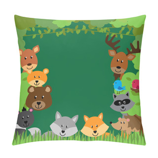 Personality  Forest Animals Vector Background Pillow Covers