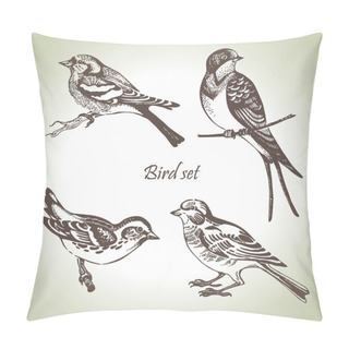 Personality  Bird Set Pillow Covers