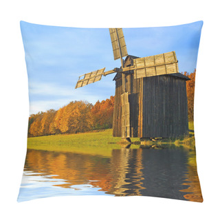 Personality  Windmill Near The River Pillow Covers