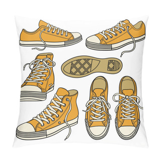 Personality  Men's Sneakers Pillow Covers