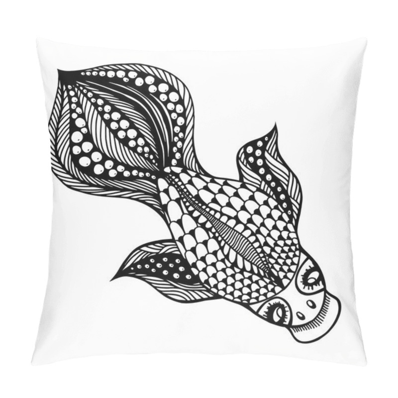 Personality  vector Gold Fish pillow covers
