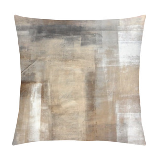 Personality  Brown And Beige Abstract Art Painting Pillow Covers