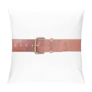 Personality  Brown Leather Belt With Buckle Pillow Covers