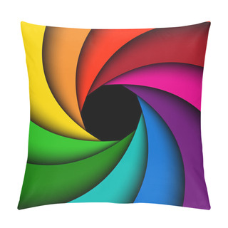 Personality  Colorful Rainbow Swirl, Abstract Color Background Pillow Covers