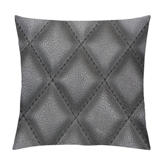 Personality  Black Sharp Quilted Leather Texture Pillow Covers