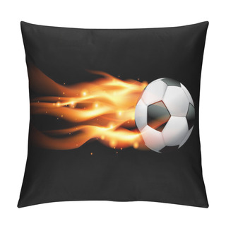 Personality  Flaming Soccer Ball Pillow Covers