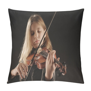 Personality  Girl With Violin Pillow Covers