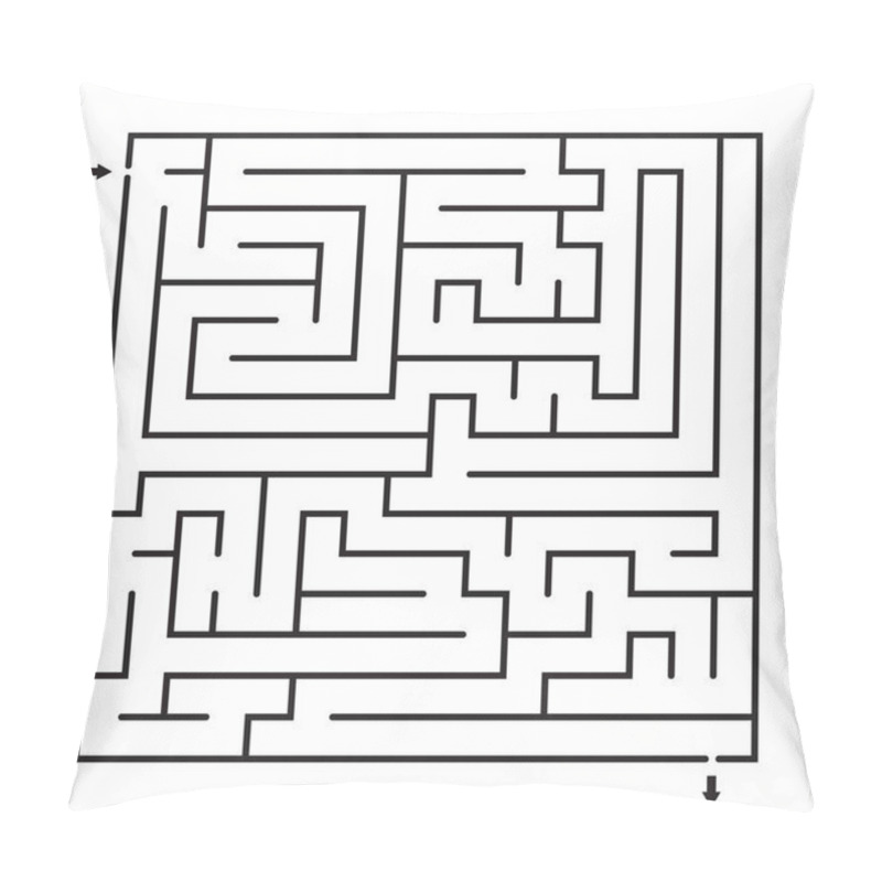 Personality  Maze  game illustration,Labyrinth vector square shape,puzzle game for kids. pillow covers