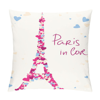 Personality  Eiffel Tower Tower From Hearts Pillow Covers