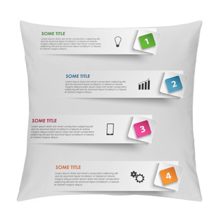 Personality  Info Graphic Striped With Colored Pointer Pillow Covers