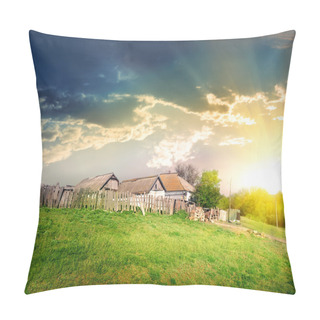 Personality  Old Village House Pillow Covers