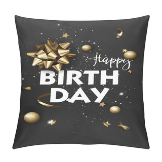 Personality  Happy Birthday Greeting Card Template. Pillow Covers