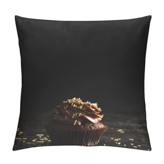 Personality  Chocolate Cupcake With Sprinkles Pillow Covers