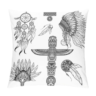 Personality  Tribal Doodle Set Pillow Covers