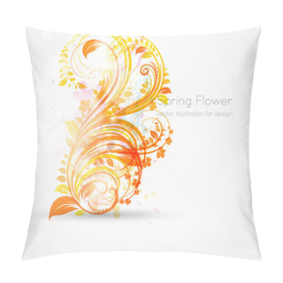 Personality  Hand Drawn Floral Background With Flowers, Greeting Vector Card For Retro Design Pillow Covers