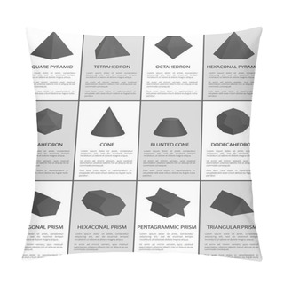 Personality  Hexagonal And Pentagonal Pentagrammic Black Prisms Pillow Covers