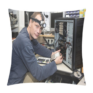 Personality  Computer Repair Shop Pillow Covers