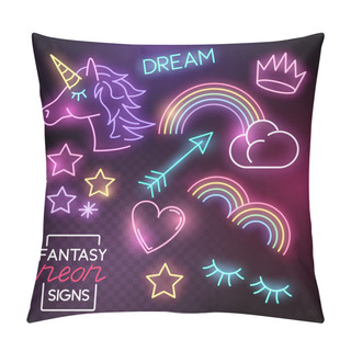 Personality  Fantasy Neon Lights Set Pillow Covers