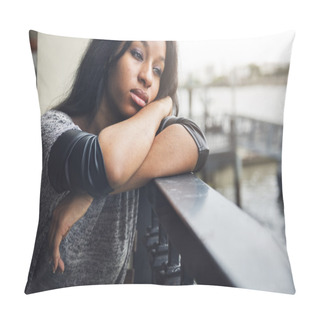 Personality  African Girl Looks Disappointed Pillow Covers