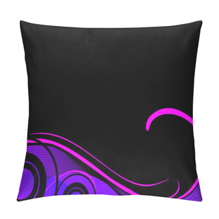 Personality  Wallpaper Of Blue Swirl, Waves Pillow Covers