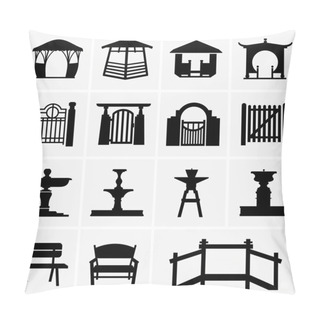 Personality  Arbors, Gates, Fountains, Benches Pillow Covers