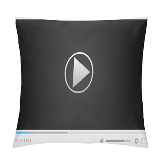 Personality  Online Video Player For Web In Light Colors Pillow Covers