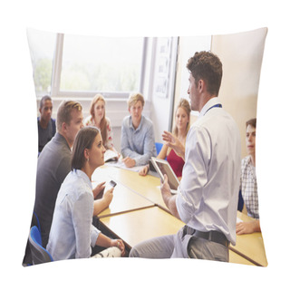 Personality  Teacher With College Students Pillow Covers