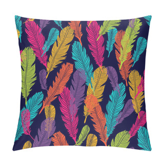 Personality  Cute Seamless Pattern With Feather Pillow Covers