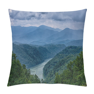 Personality  View Of Lake Fontana In Western North Carolina In The Great Smok Pillow Covers