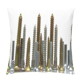 Personality  A Set Of Silver And Golden Screws Pillow Covers
