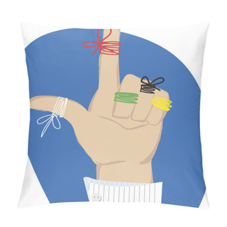 Personality  Reminder Strings On Fingers Pillow Covers